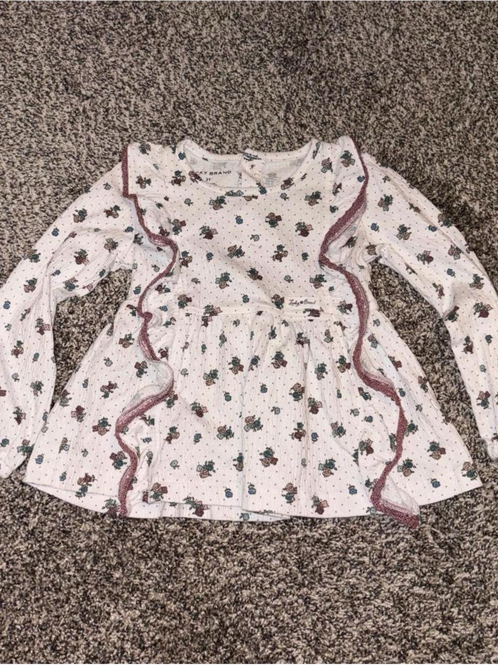 Y2K Whimsical cottagecore dress with polkadot and floral design